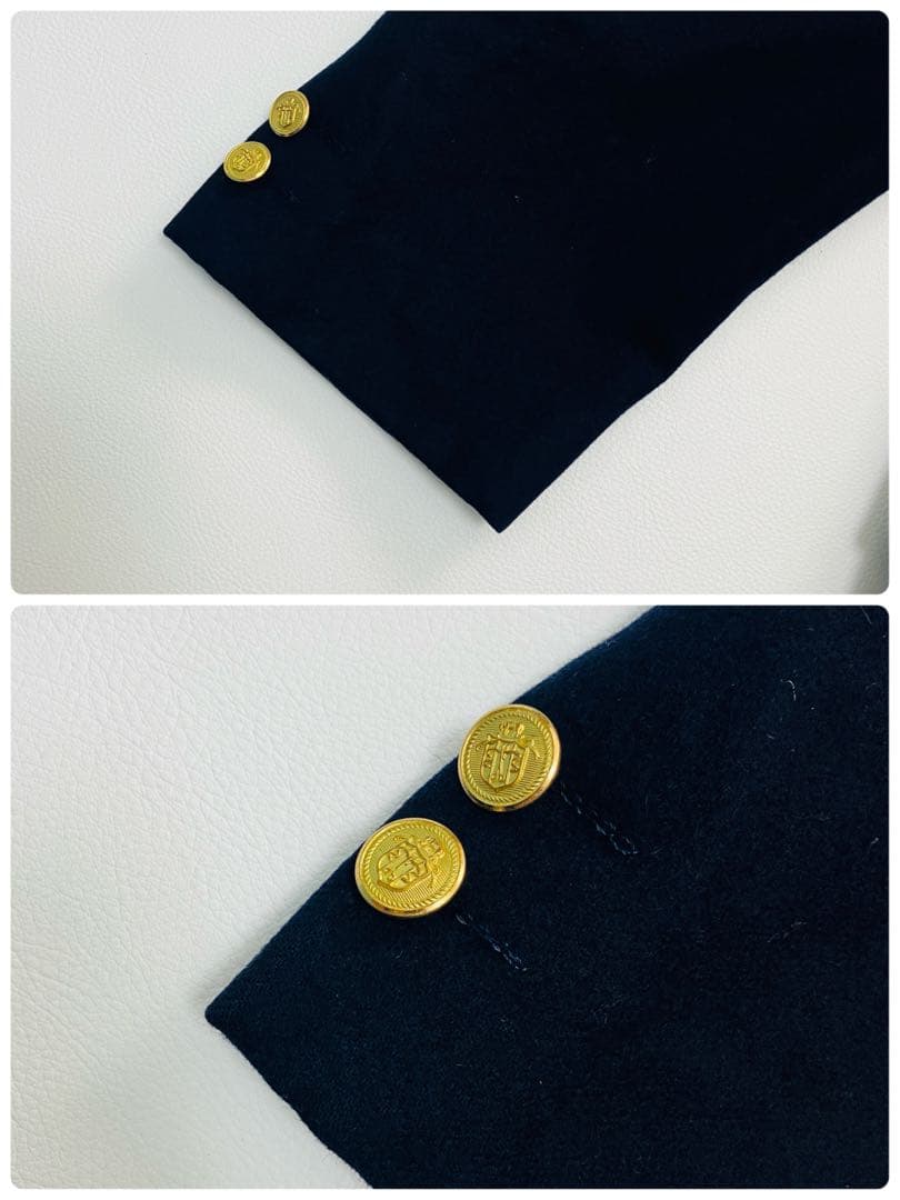 希少サイズ　金ボタン　ジェイプレス　テーラードジャケット　紺ブレ　赤パイピング