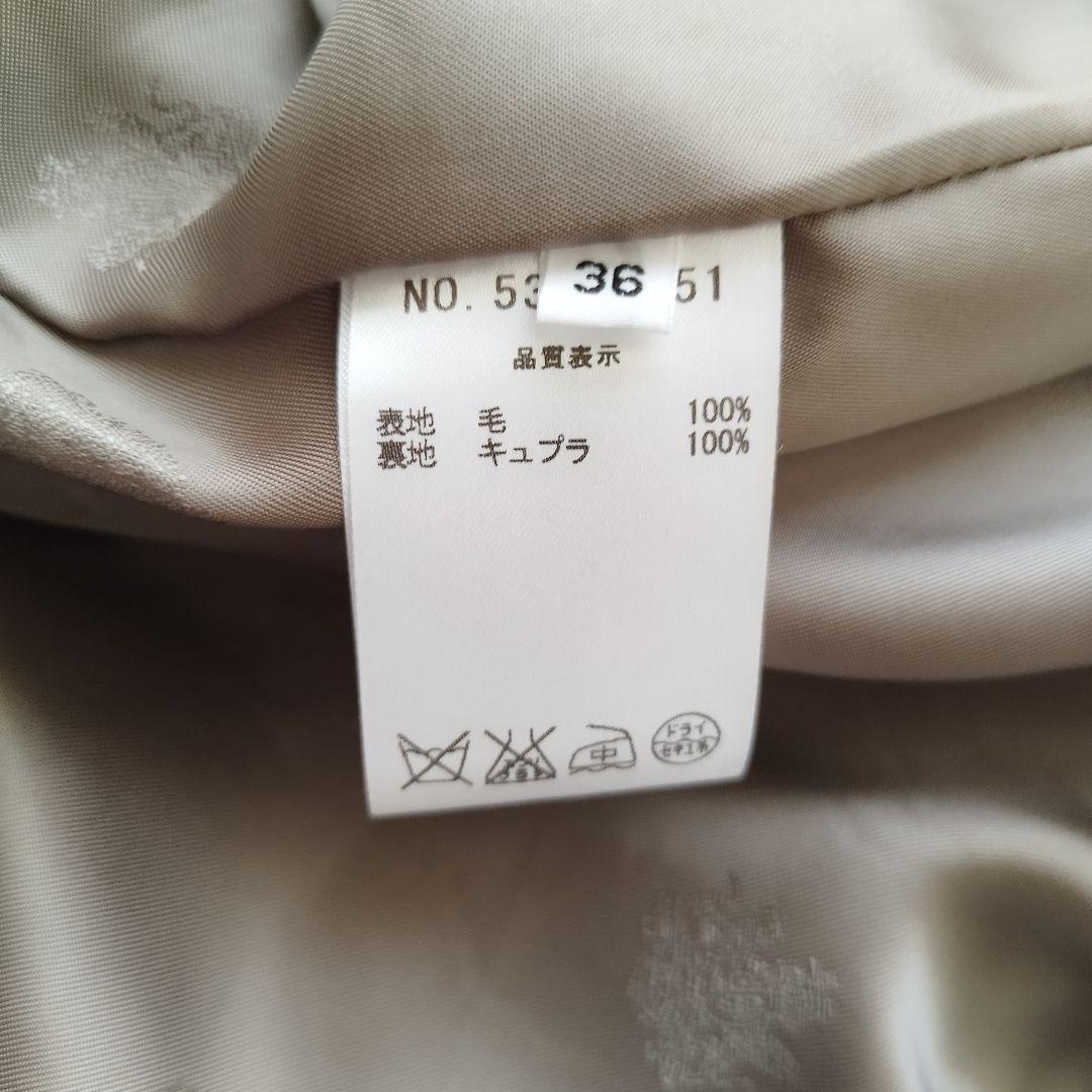 【極美品】オールドイングランド ノーカラーロングコート 金ボタン ダブル