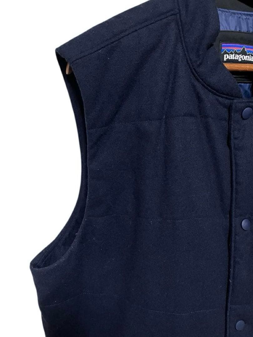 パタゴニア　ウール中綿ベスト　ネイビー　XL