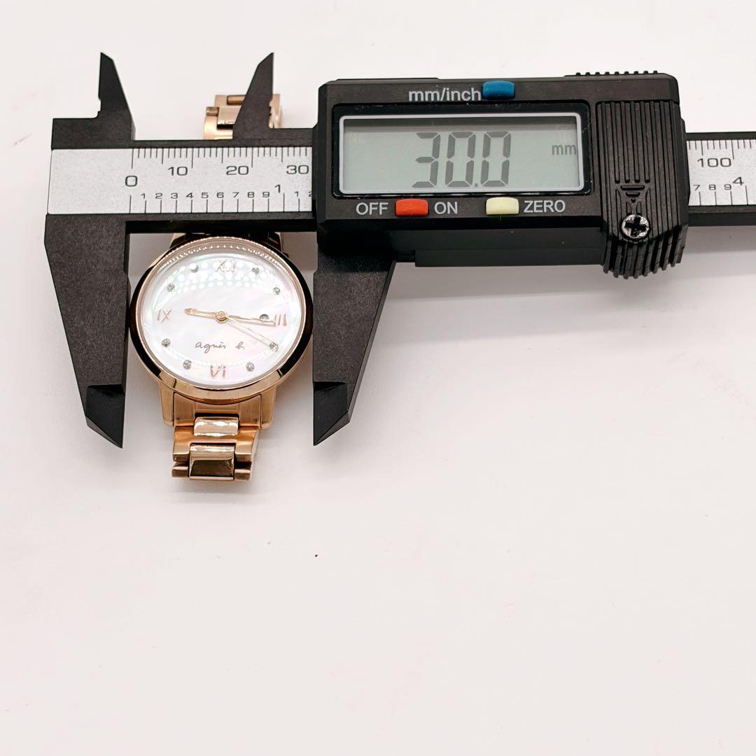 アニエスベー 腕時計 レディース 白蝶貝 ピンクゴールド クリスタル マルチェロ