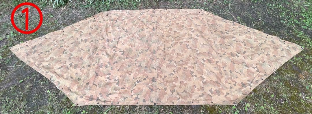 【超希少】ミッチェルパターンUSMC 米軍 パップテント シェルターハーフ 軍幕