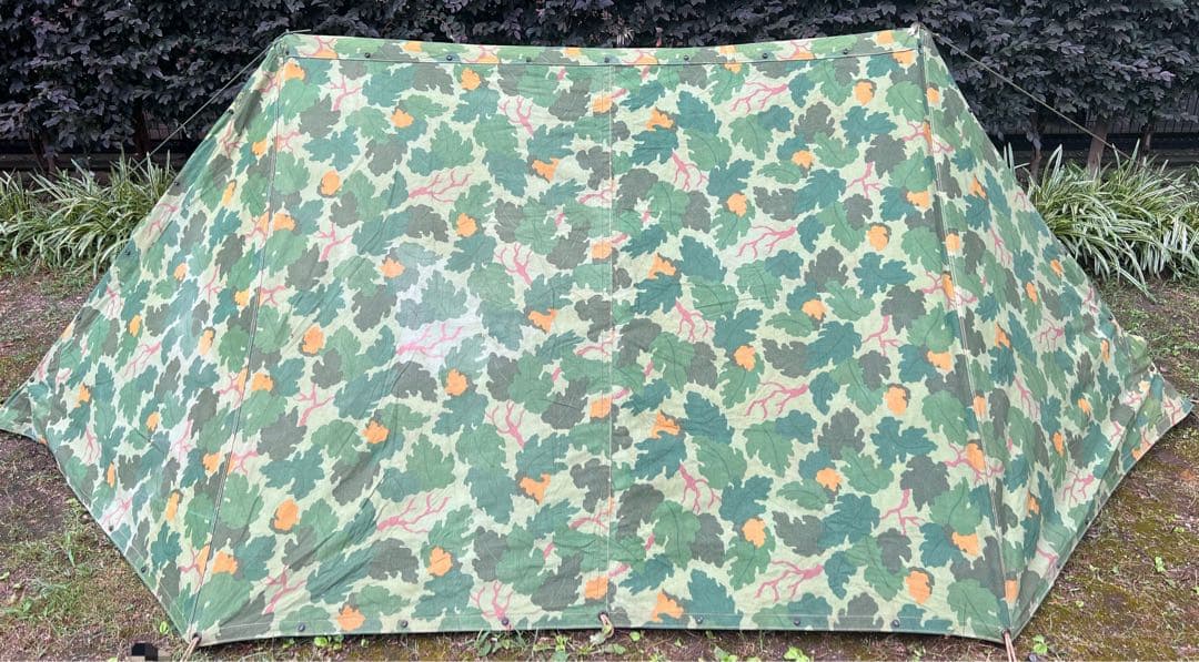 【超希少】ミッチェルパターンUSMC 米軍 パップテント シェルターハーフ 軍幕