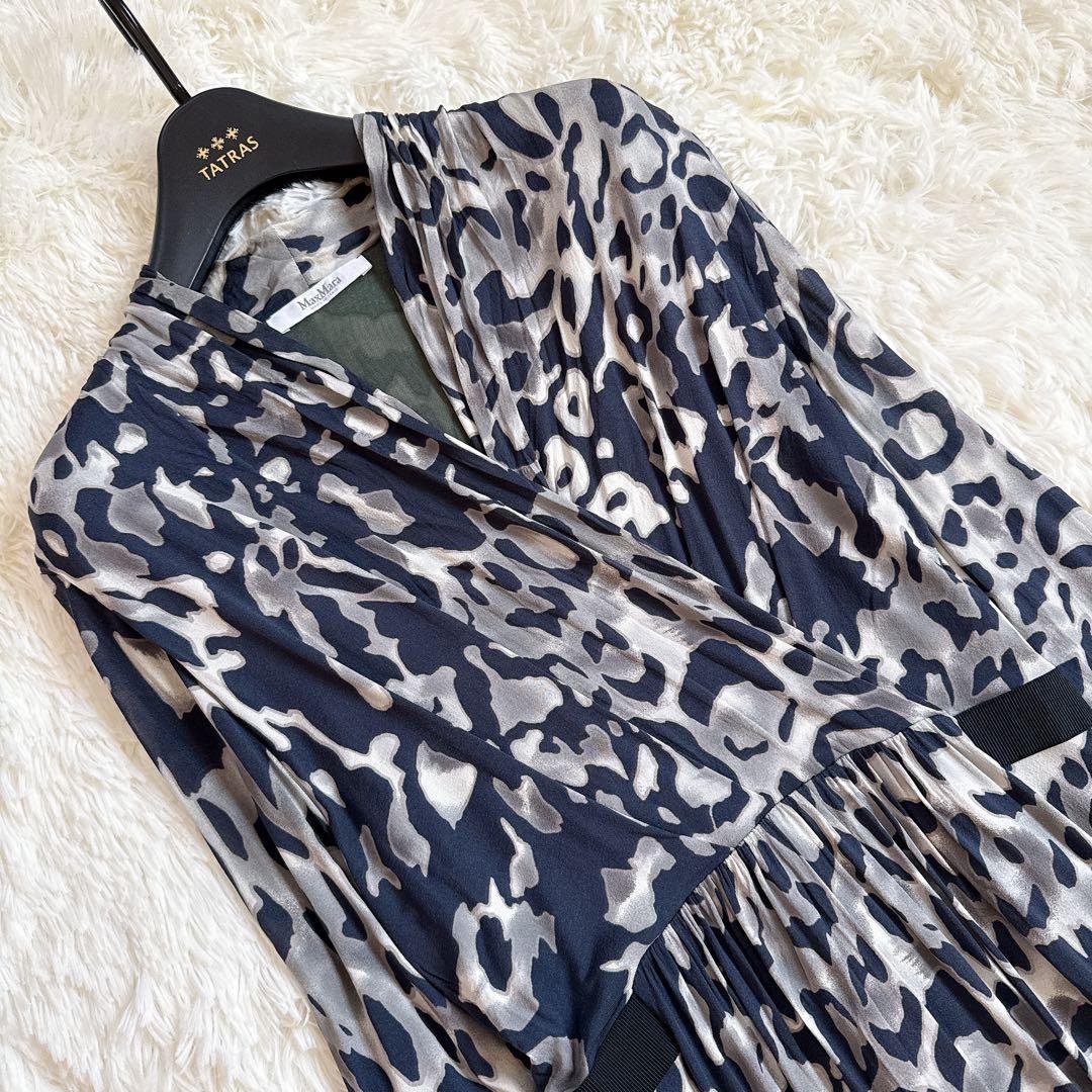 [高級✨白タグ] マックスマーラ　カシュクールワンピース　大きいサイズ42