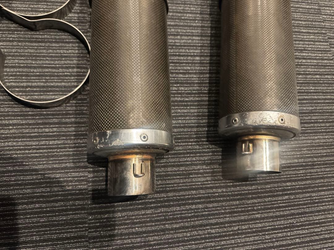 60.5 汎用サイレンサー　カーボンマフラー　EPRO ツイン　cb xjr