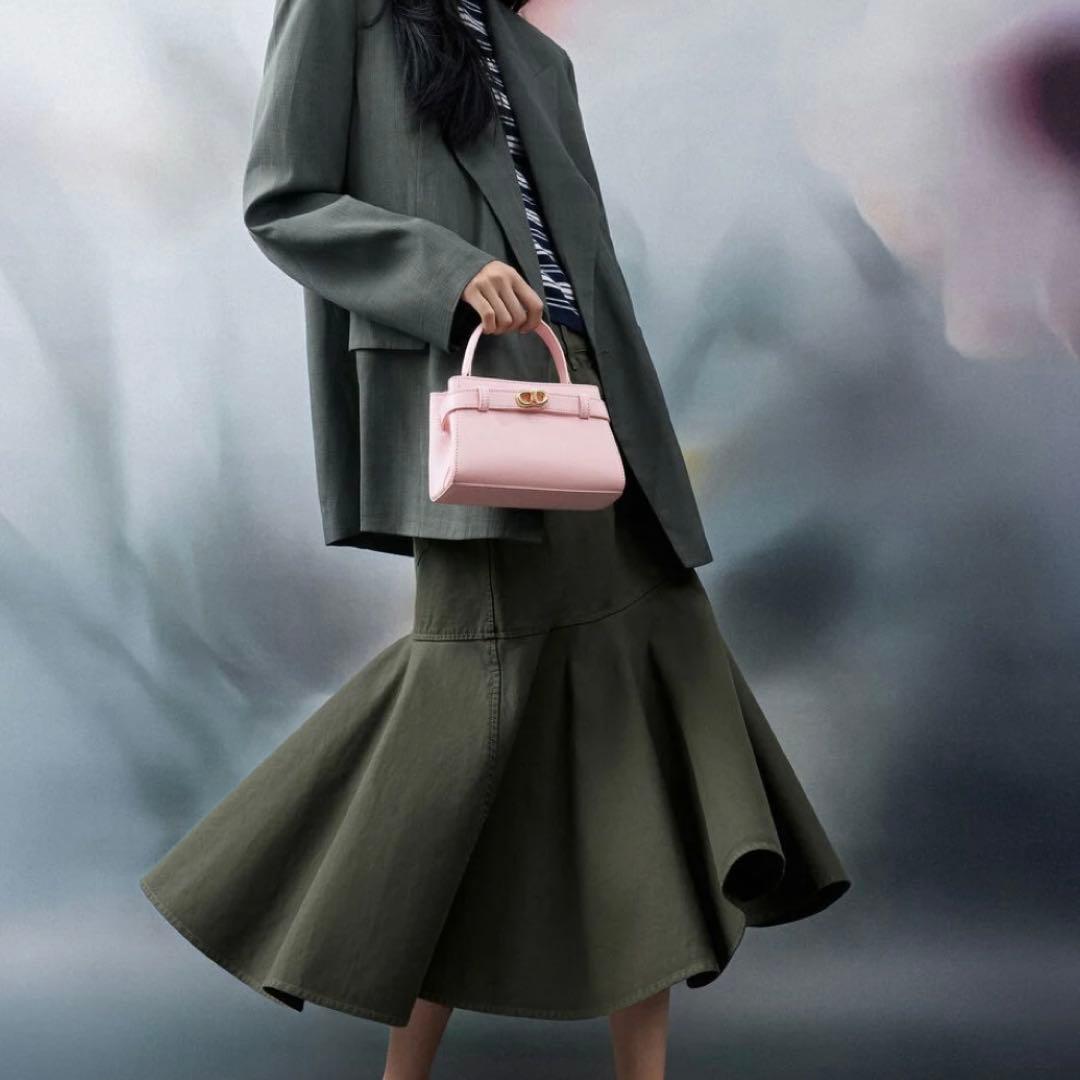 【新品未使用】 オブリエル トップハンドルバッグ コットンキャンディーピンク