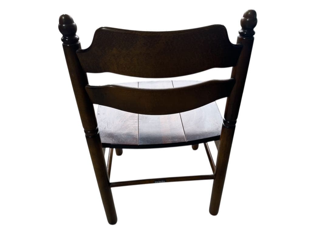 オールドカリモク　コロニアル　ダイニングチェア　2脚セット　椅子　馬車の彫刻入り