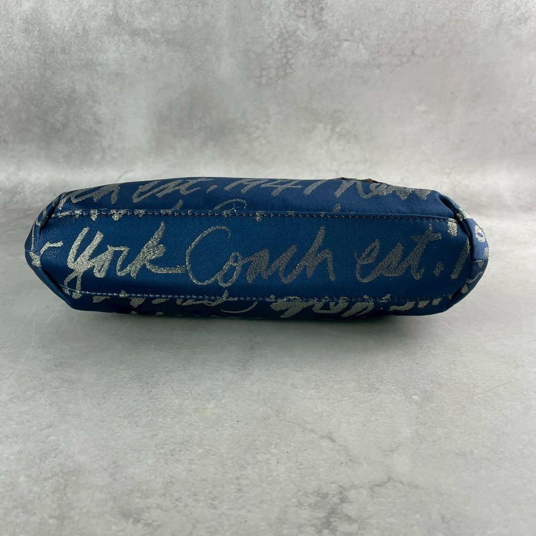 ✨美品✨コーチ　ポピー　ショルダーバッグ　2way ハート　スクリプトロゴ　紺色