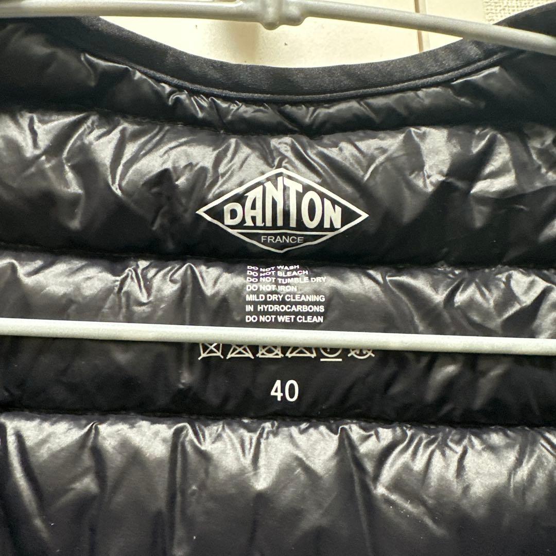 DANTON ダウンベスト ブラック 40