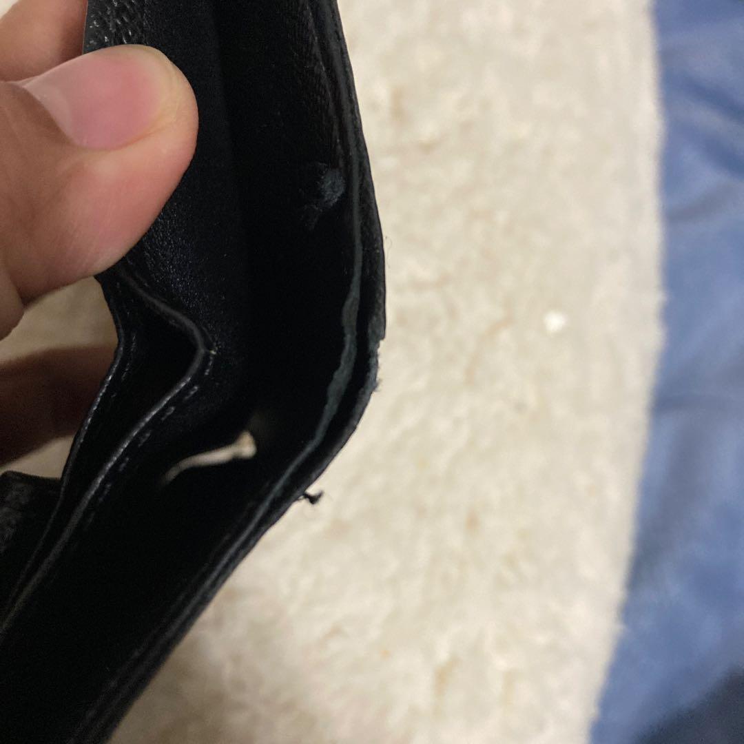 ルイヴィトン　ブラック チェック柄 二つ折り財布