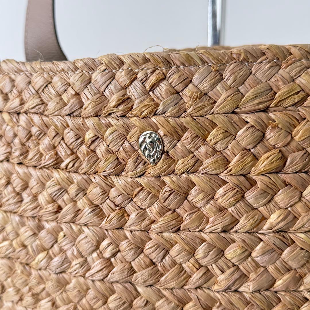 【極美品✨️】ヘレンカミンスキー ラフィア レザーハンドルトートバッグ Mサイズ