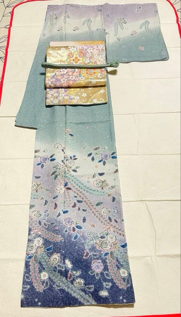 訪問着フルセット　辻ヶ花　絞り　正絹　結婚式　ぼかし