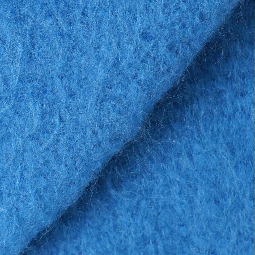 シャギーコクーンコート 青 スピックアンドスパンSpickandSpan ロング