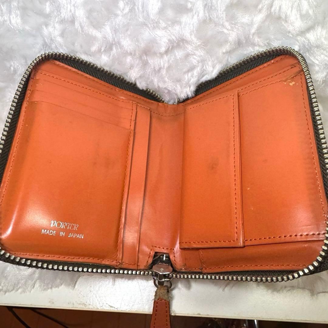 小物 PORTER PS LEATHER WALLET GLASS LEATHER