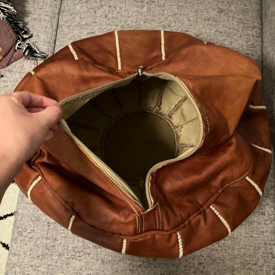 【美品】モロッコプフ / オットマン / インテリア / ブラウン