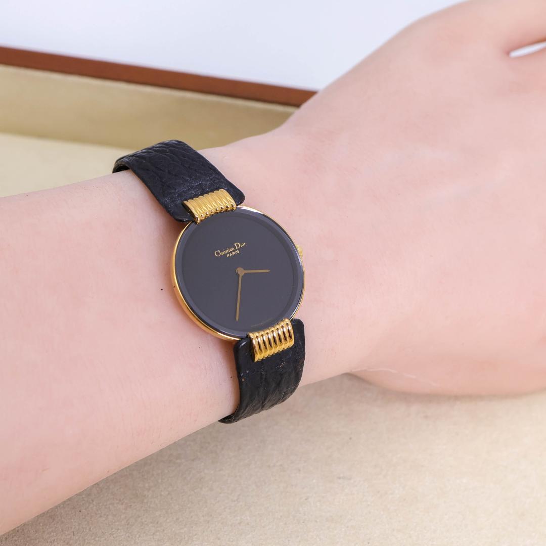稼働 Christian Dior 腕時計 バギラ ブラックムーン 2380
