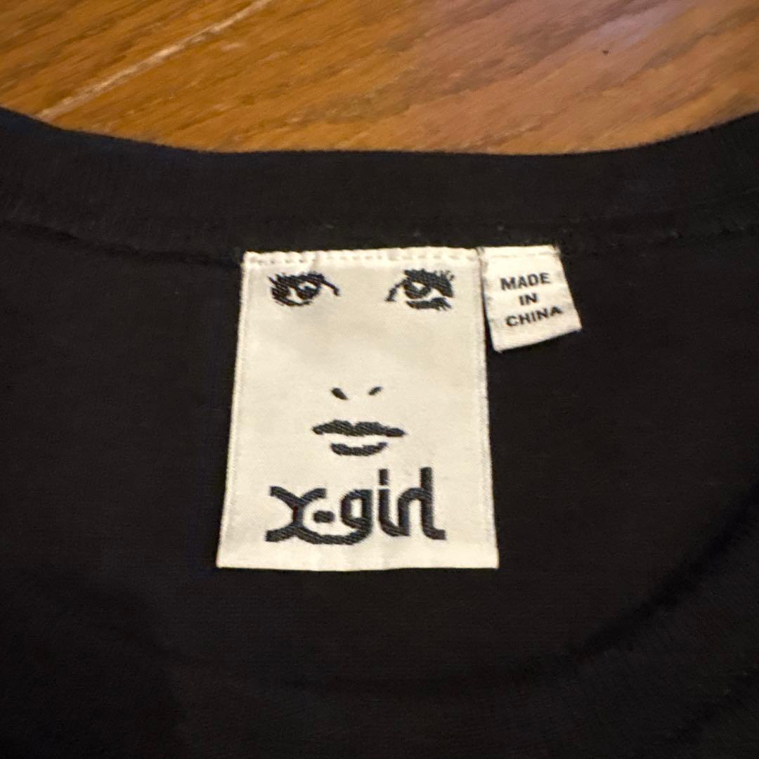 X-girl ×ヒストリックグラマー コラボ バタフライプリント 長袖Tシャツ