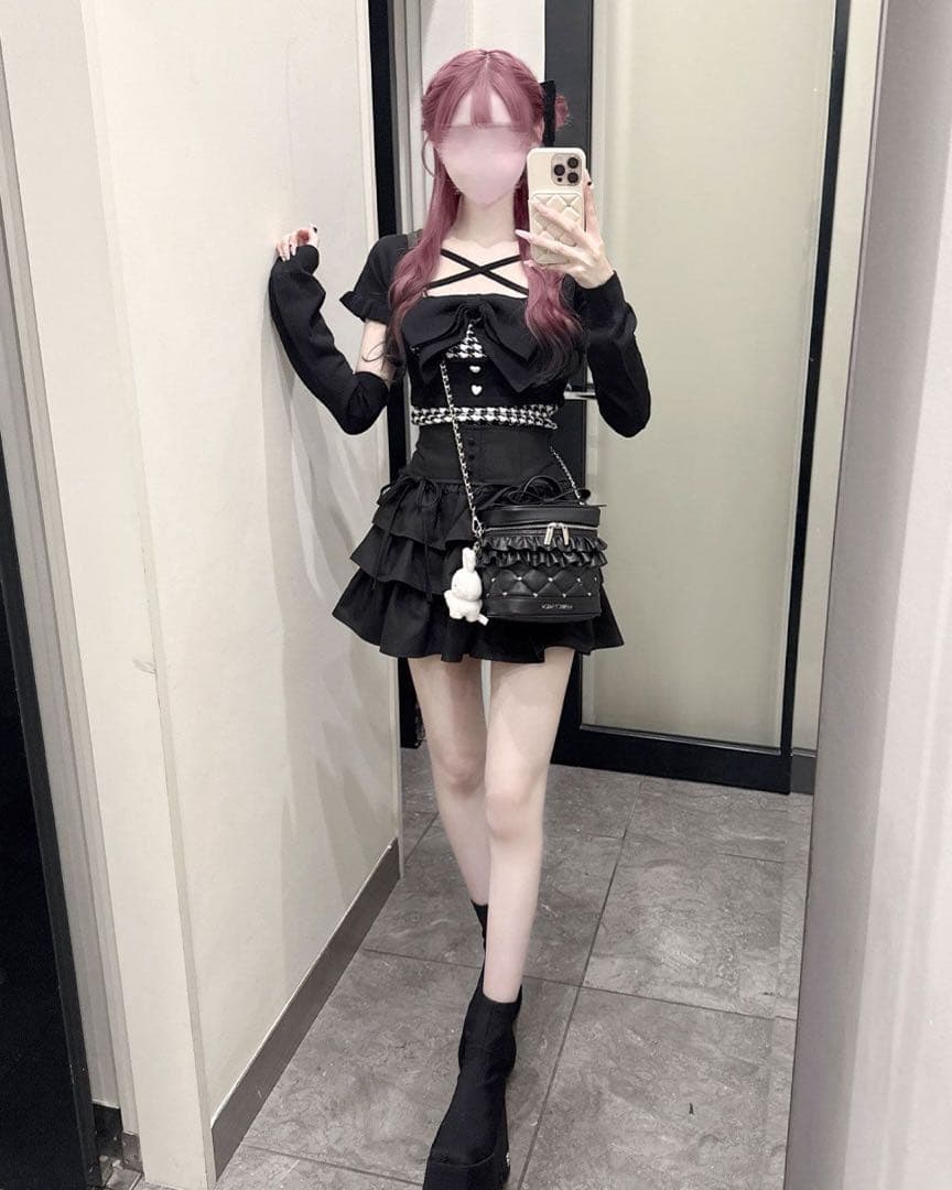 HONEY MEW　ハニーミュウ　ティアードフリルスカート　F