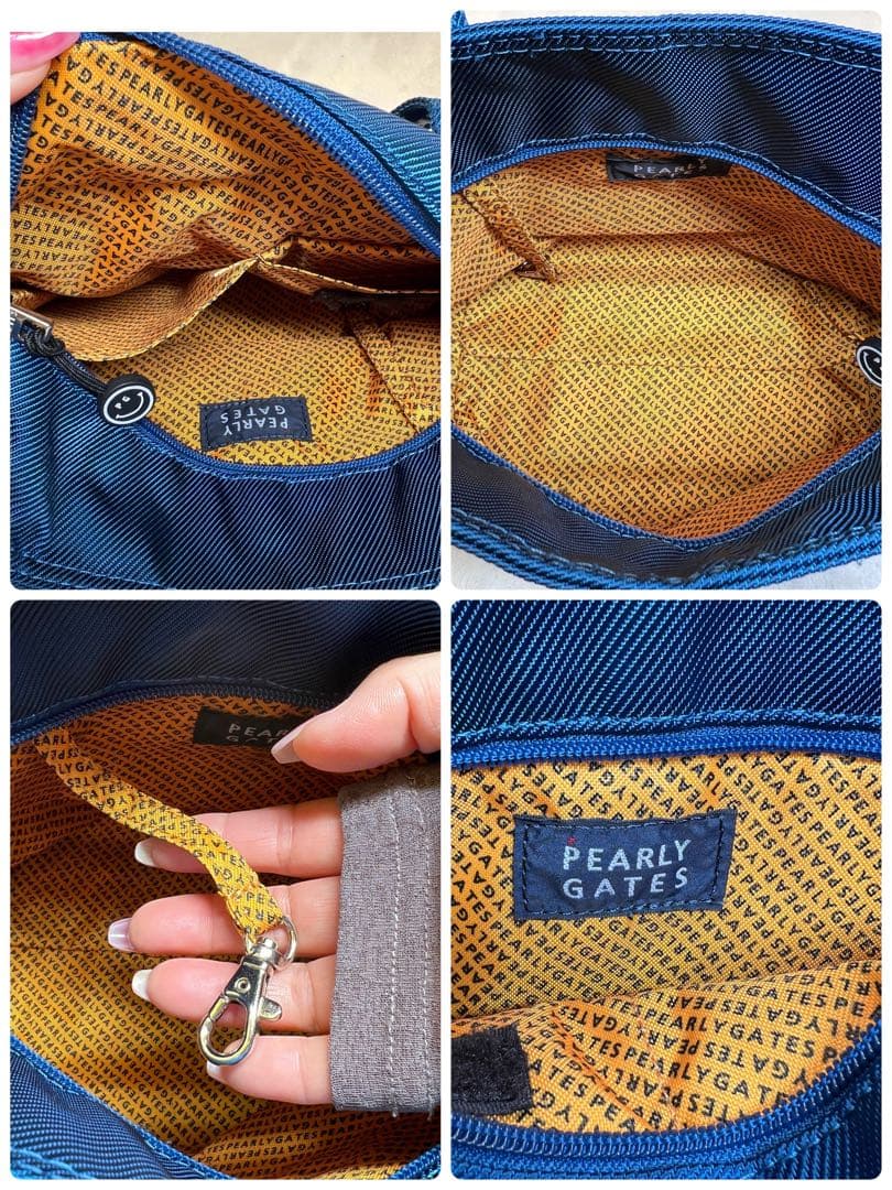 美品✨パーリーゲイツ 近年モデル カートバッグ ブルー　紺　ロゴ ニコちゃん