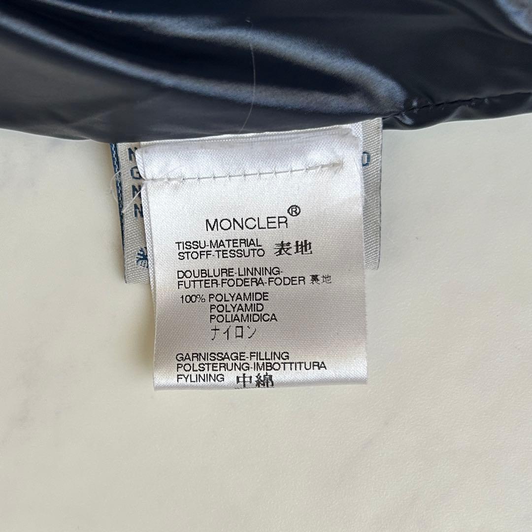 未使用級 モンクレール ダウンベスト GIDE ワッペン ネイビー