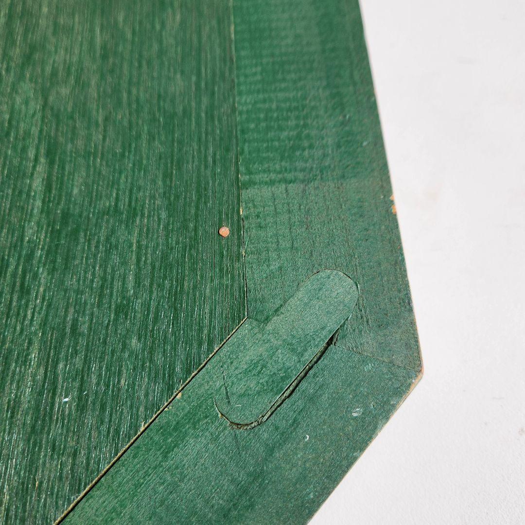 美品 ヴィンテージ　木製フレーム　8角形　ウォールミラー 壁掛け鏡 天然木 鏡