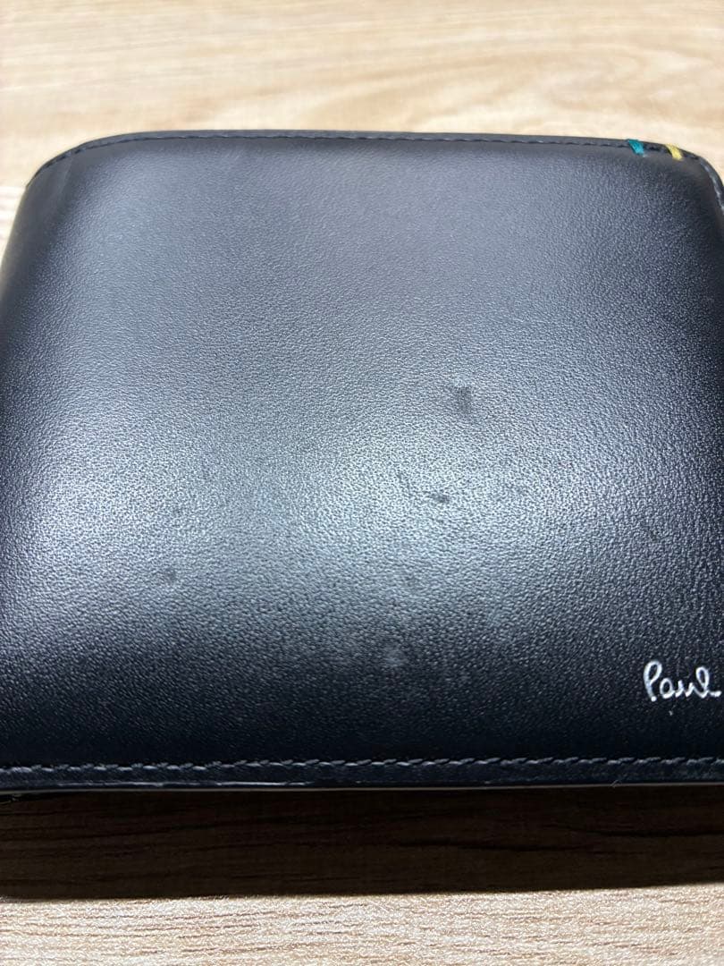 Paul Smith ハイライトステッチ 二つ折り財布 ブラック