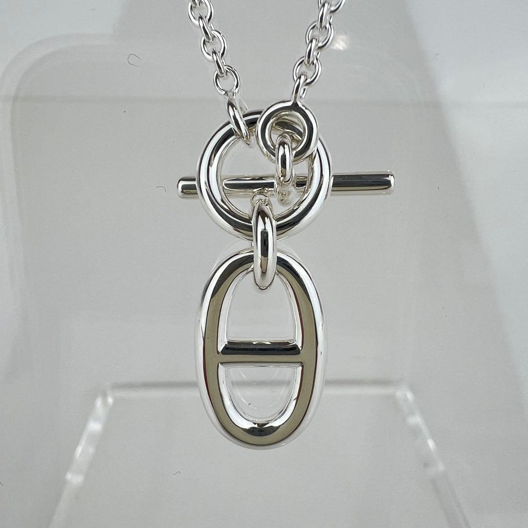 新品 エルメス シェーヌダンクル ペンダント ネックレス シルバー チェーン