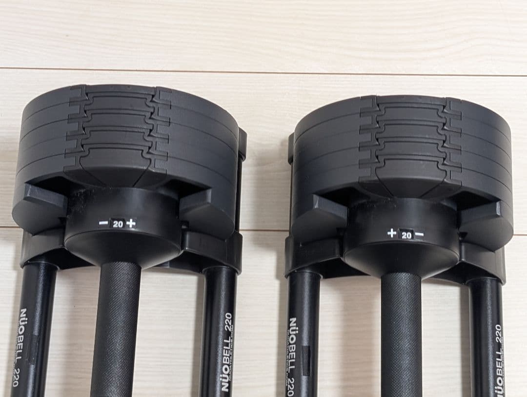 フレックスベル 可変式 ダンベル オールブラック 20kg 2kg刻み ①