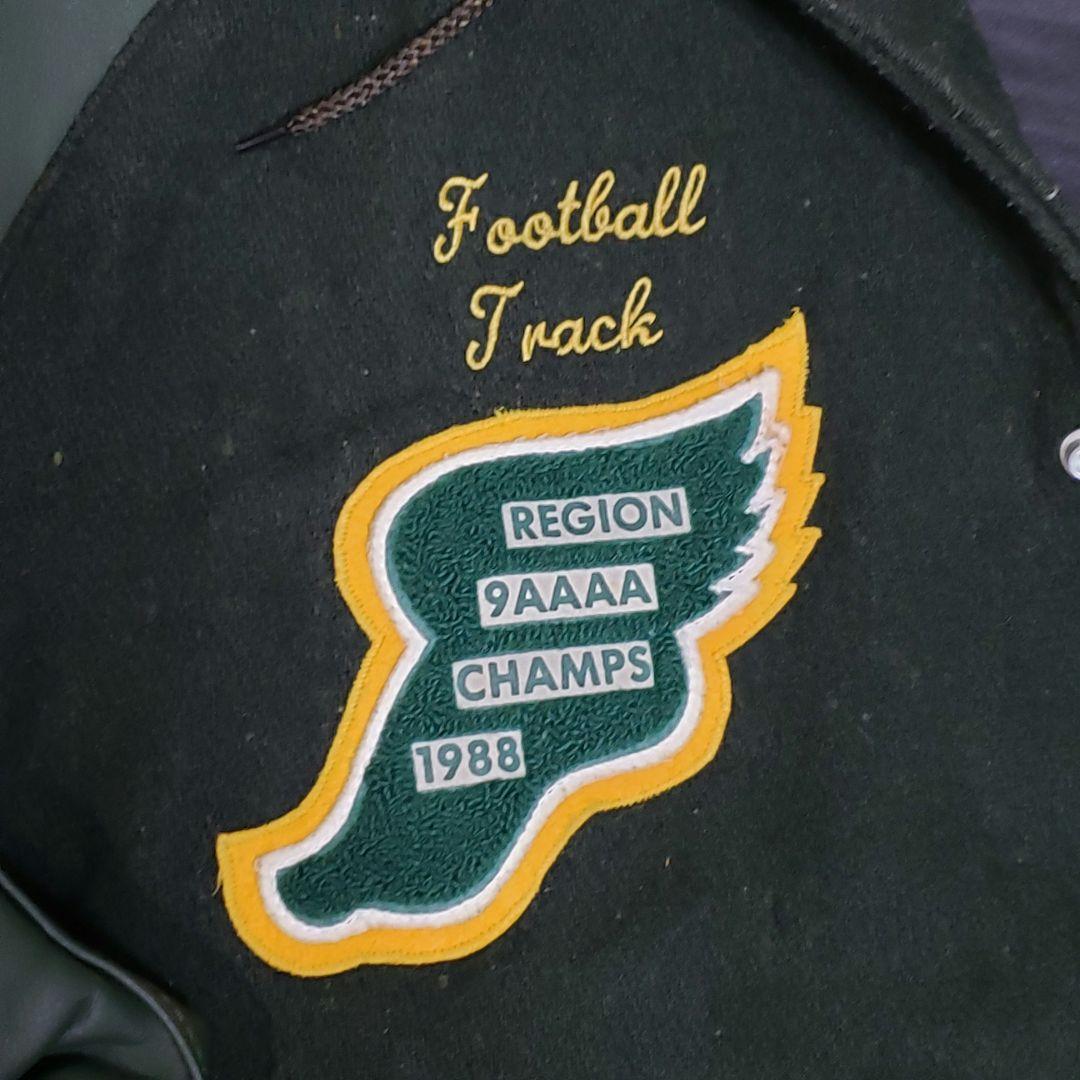 DeLong USA製 刺繍&パッチ多数 vintage 袖レザー リブライン