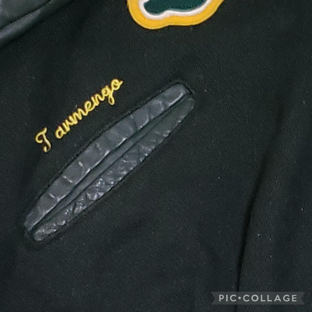 DeLong USA製 刺繍&パッチ多数 vintage 袖レザー リブライン