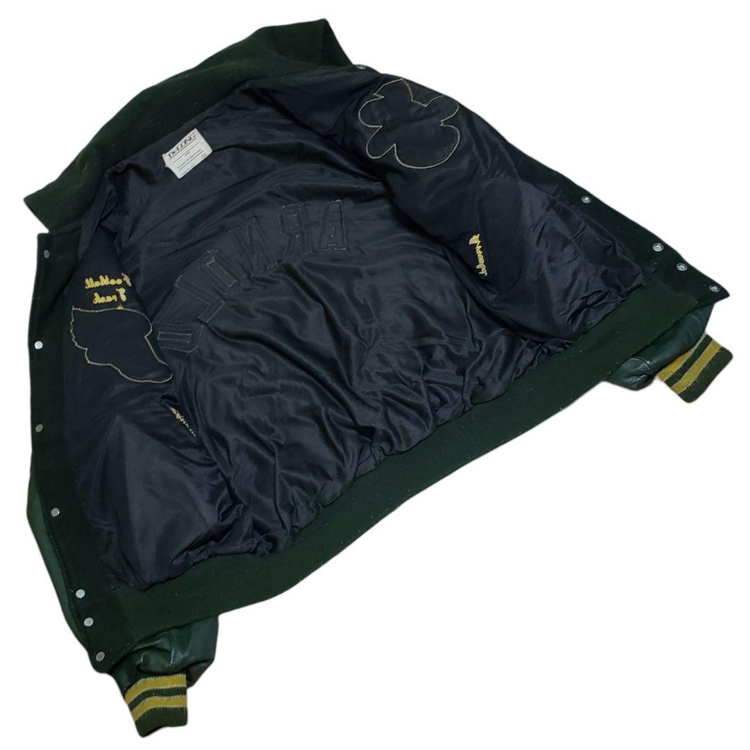 DeLong USA製 刺繍&パッチ多数 vintage 袖レザー リブライン