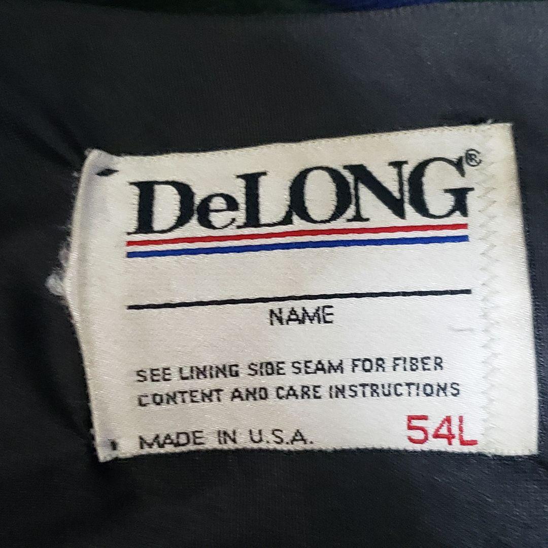 DeLong USA製 刺繍&パッチ多数 vintage 袖レザー リブライン