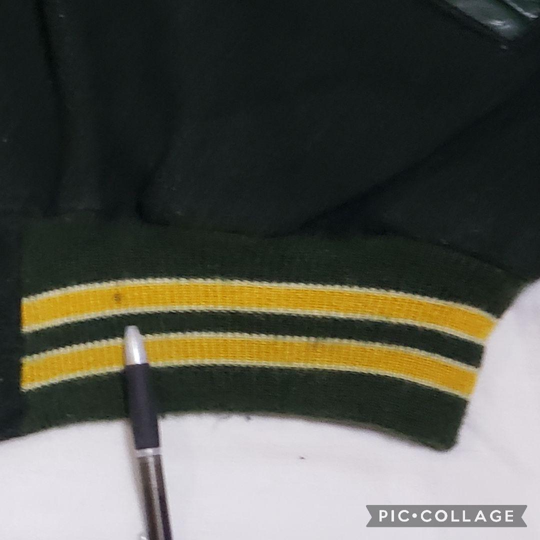 DeLong USA製 刺繍&パッチ多数 vintage 袖レザー リブライン