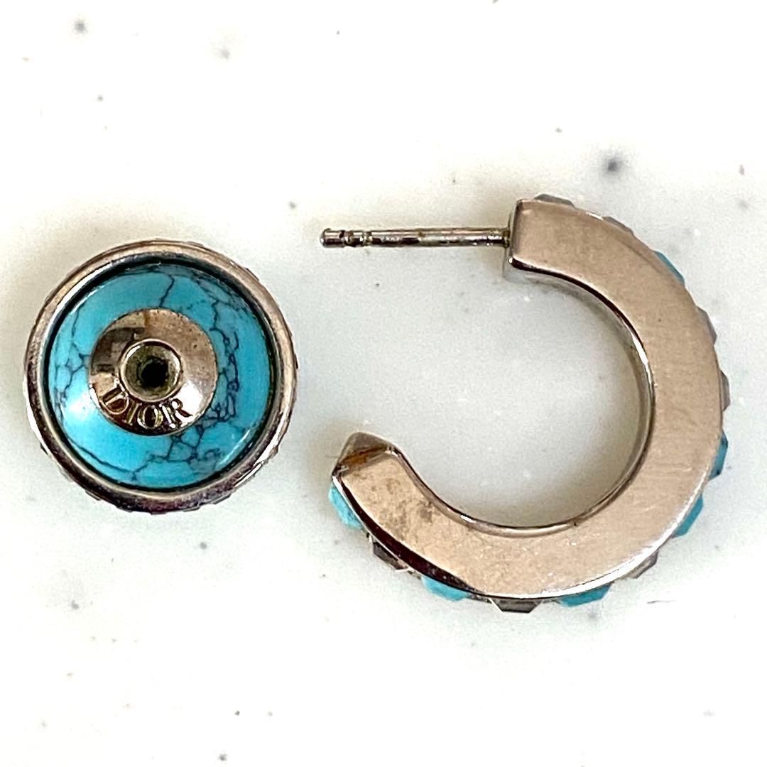 DIOR 21ss ターコイズ メンズ ピアス　ディオール 片耳ピアス