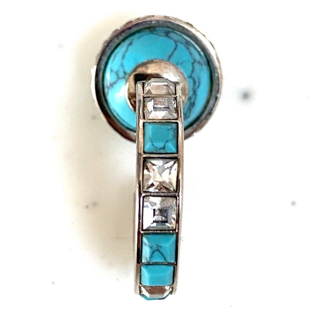 DIOR 21ss ターコイズ メンズ ピアス　ディオール 片耳ピアス