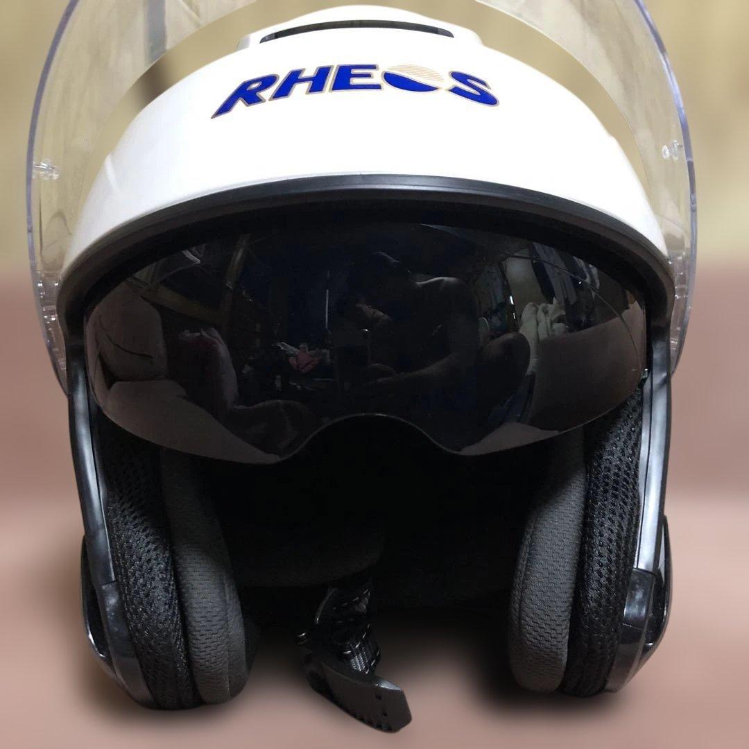 希少RHEOS ジェットヘルメット ホワイト