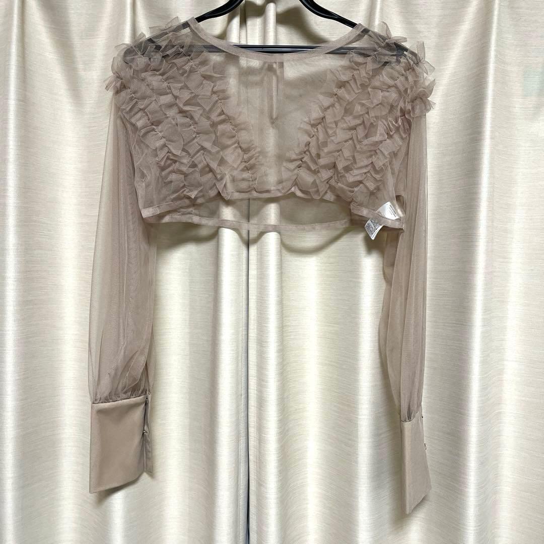 CAPRICIEUX L'EMAGE チュールフリル ロングドレス