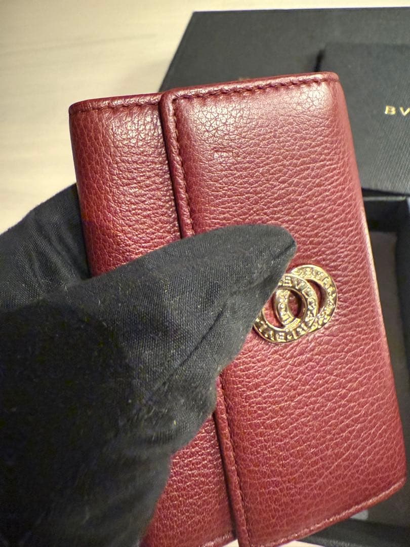 BVLGARI ボルドー キーケース6連