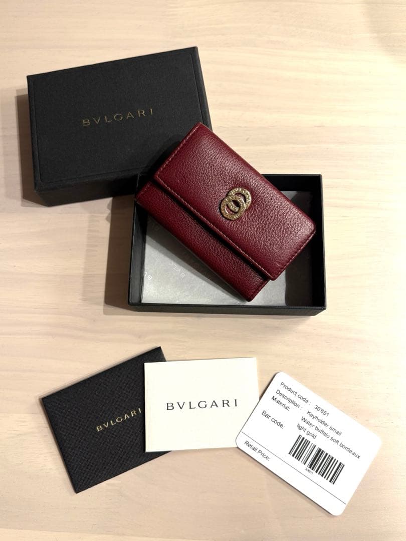 BVLGARI ボルドー キーケース6連