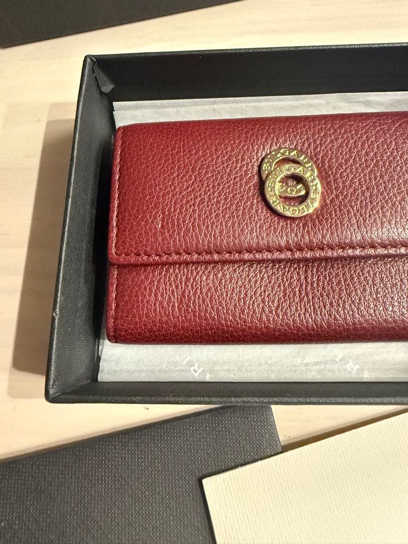 BVLGARI ボルドー キーケース6連