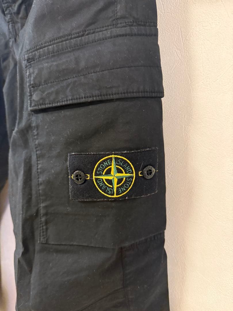Stone  ブラックカーゴパンツ ストーンアイランド