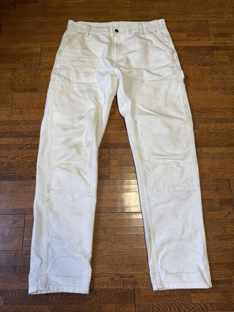 カーハート ダブルニー ワークパンツ ホワイト W32×L32