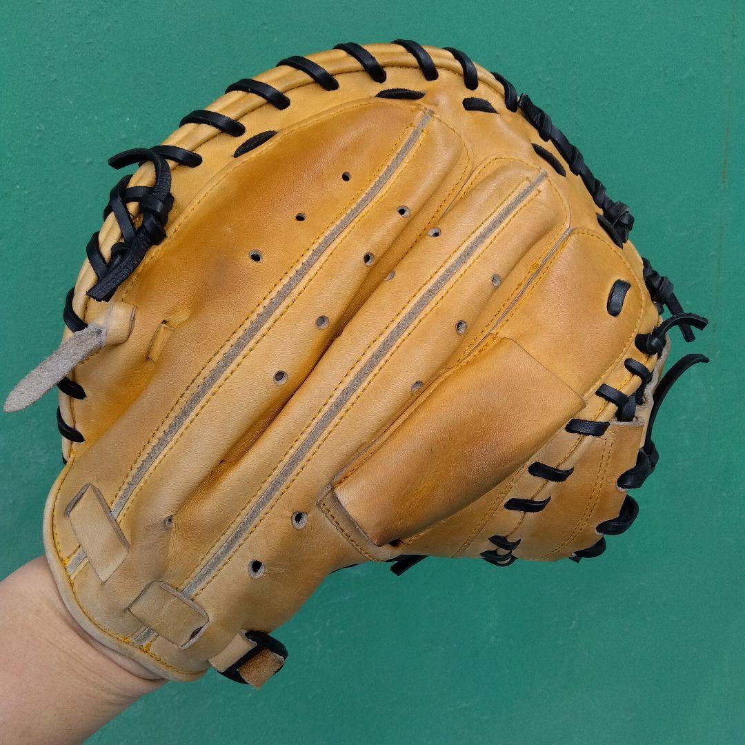 【美品】野球 グローブ 軟式 一般 キャッチャーミット ハタケヤマ