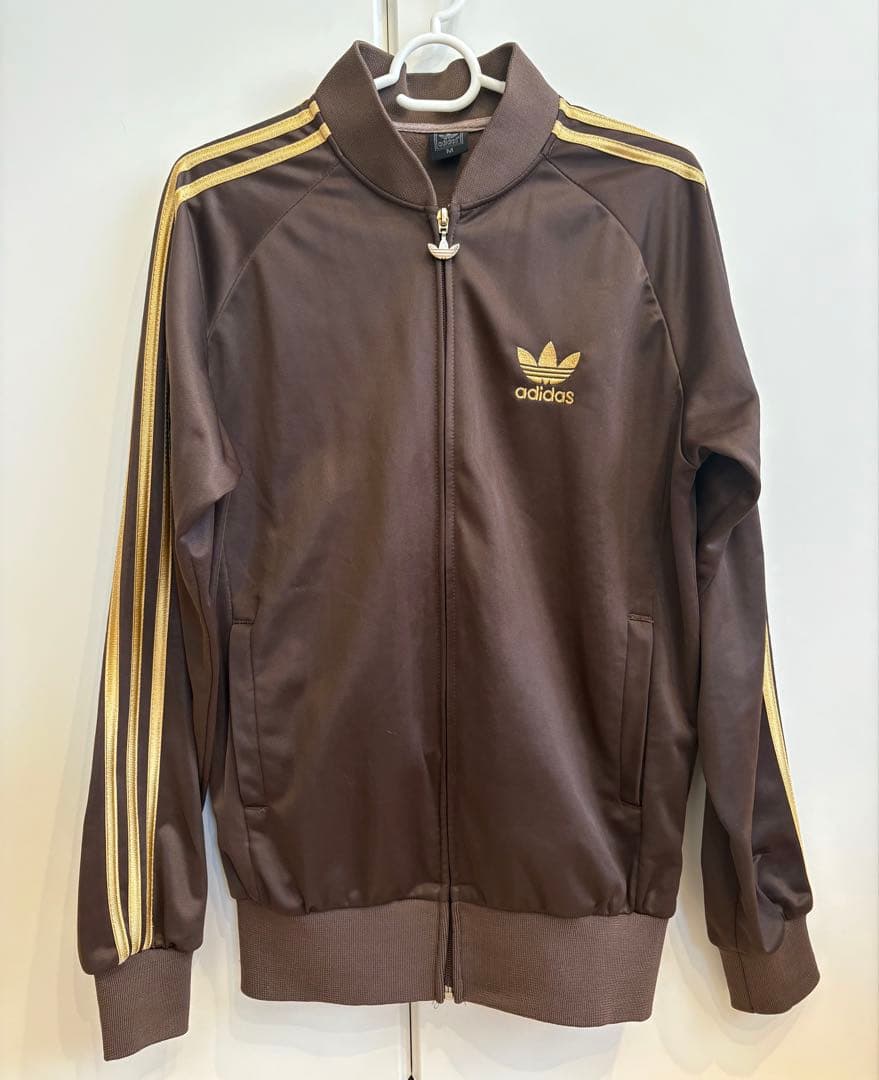 【adidas】00s トラックジャケット　ブラウン　ゴールド　Mサイズ