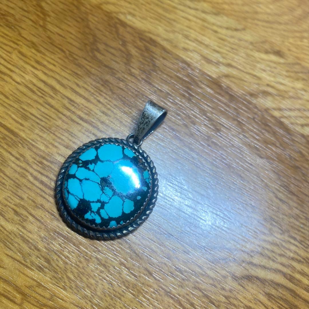 ターコイズネックレス　トップ　シルバー925
