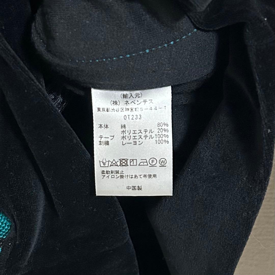 needles 24ss ベロア　RC トラックジャケット ブラック　S