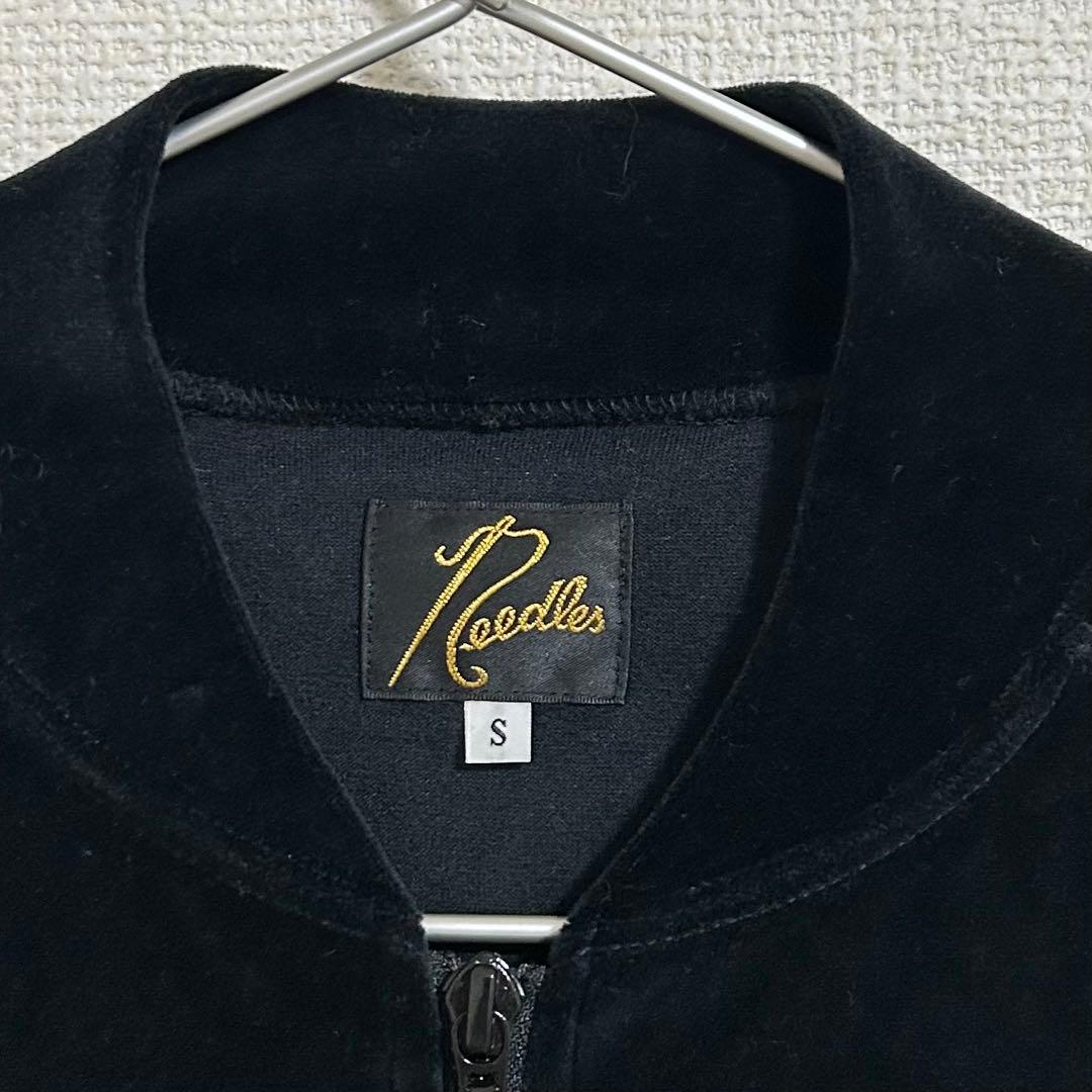needles 24ss ベロア　RC トラックジャケット ブラック　S