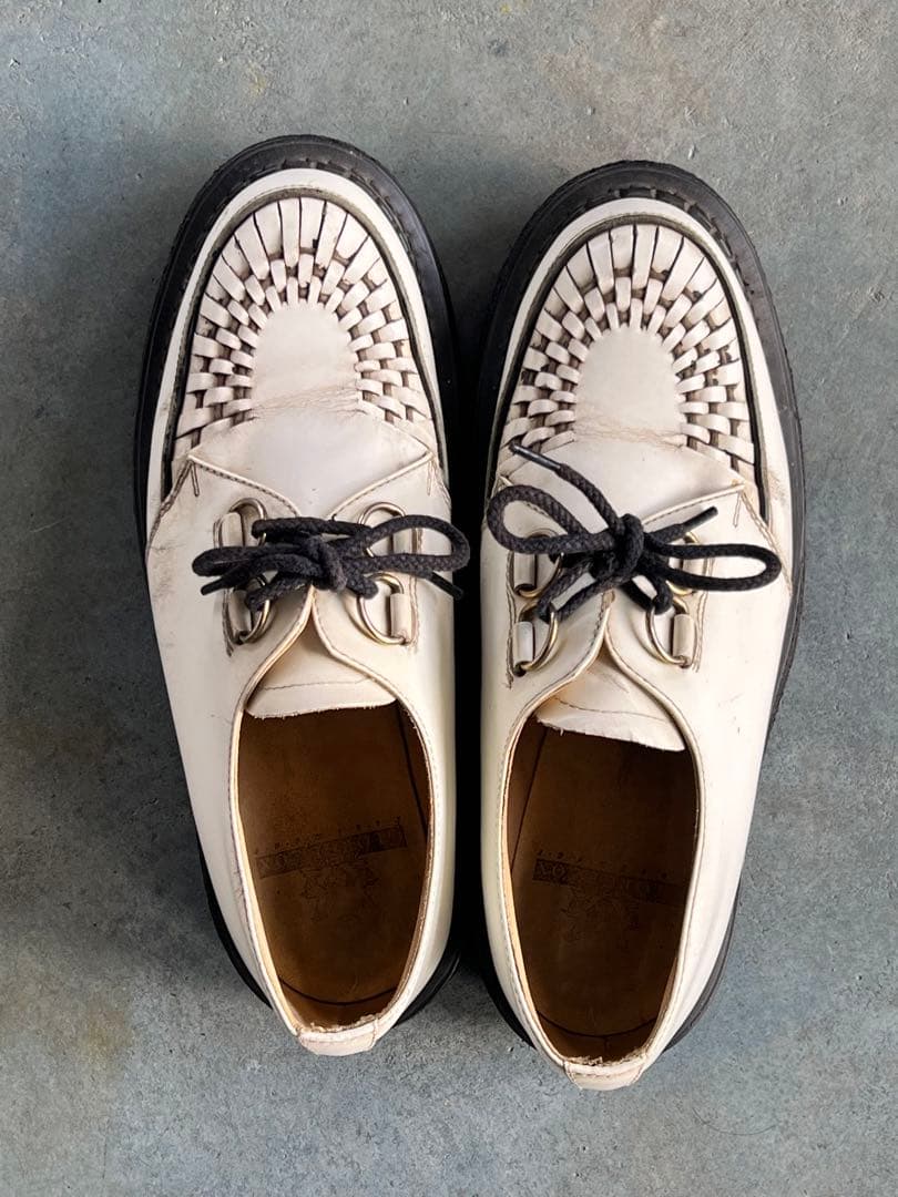 e Cox ラバーソール UK8 ホワイト / レザー