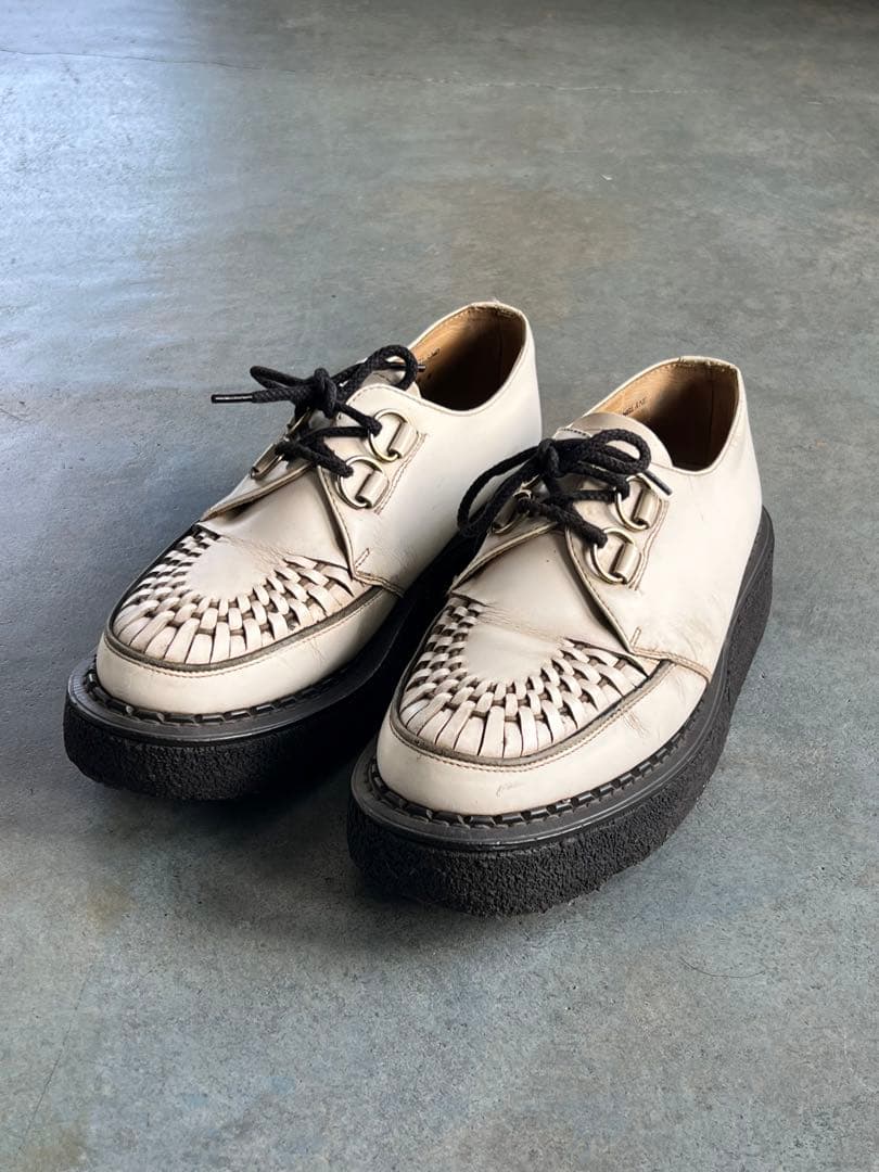 e Cox ラバーソール UK8 ホワイト / レザー