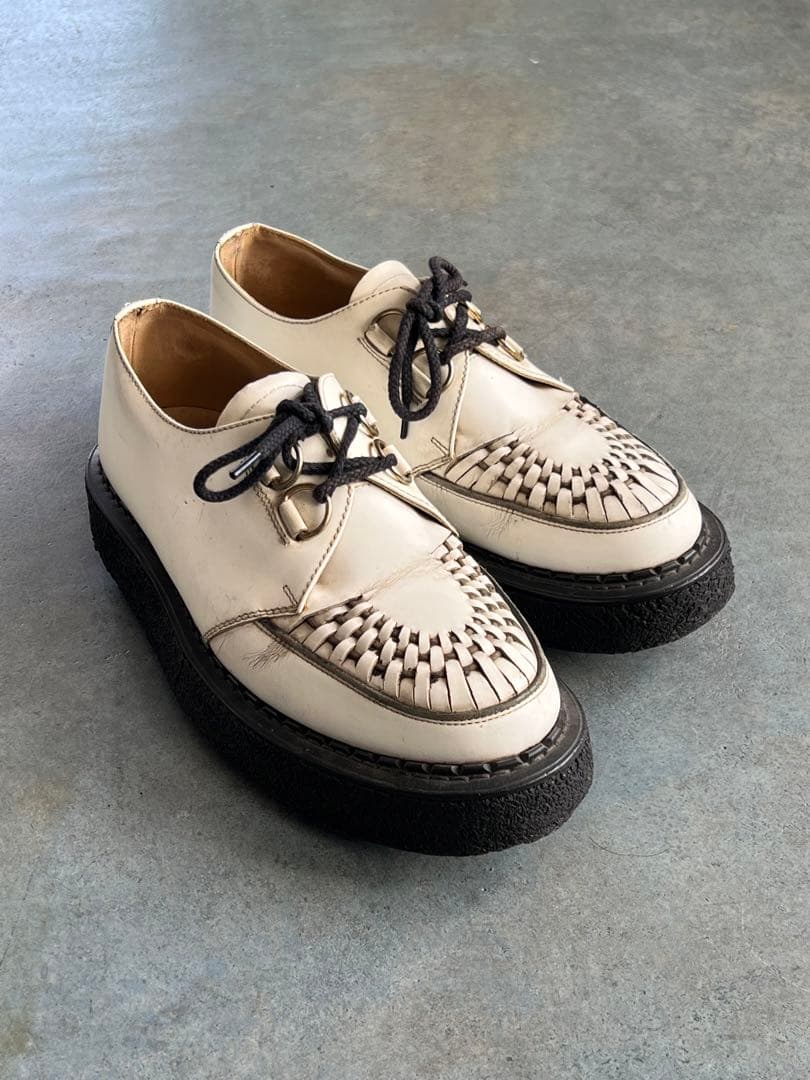 e Cox ラバーソール UK8 ホワイト / レザー