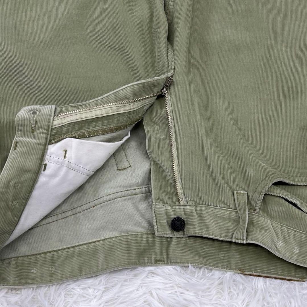 ロロピアーナ・コットン・コーデュロイパンツ・チノパン・革パッチ・テーパード・32